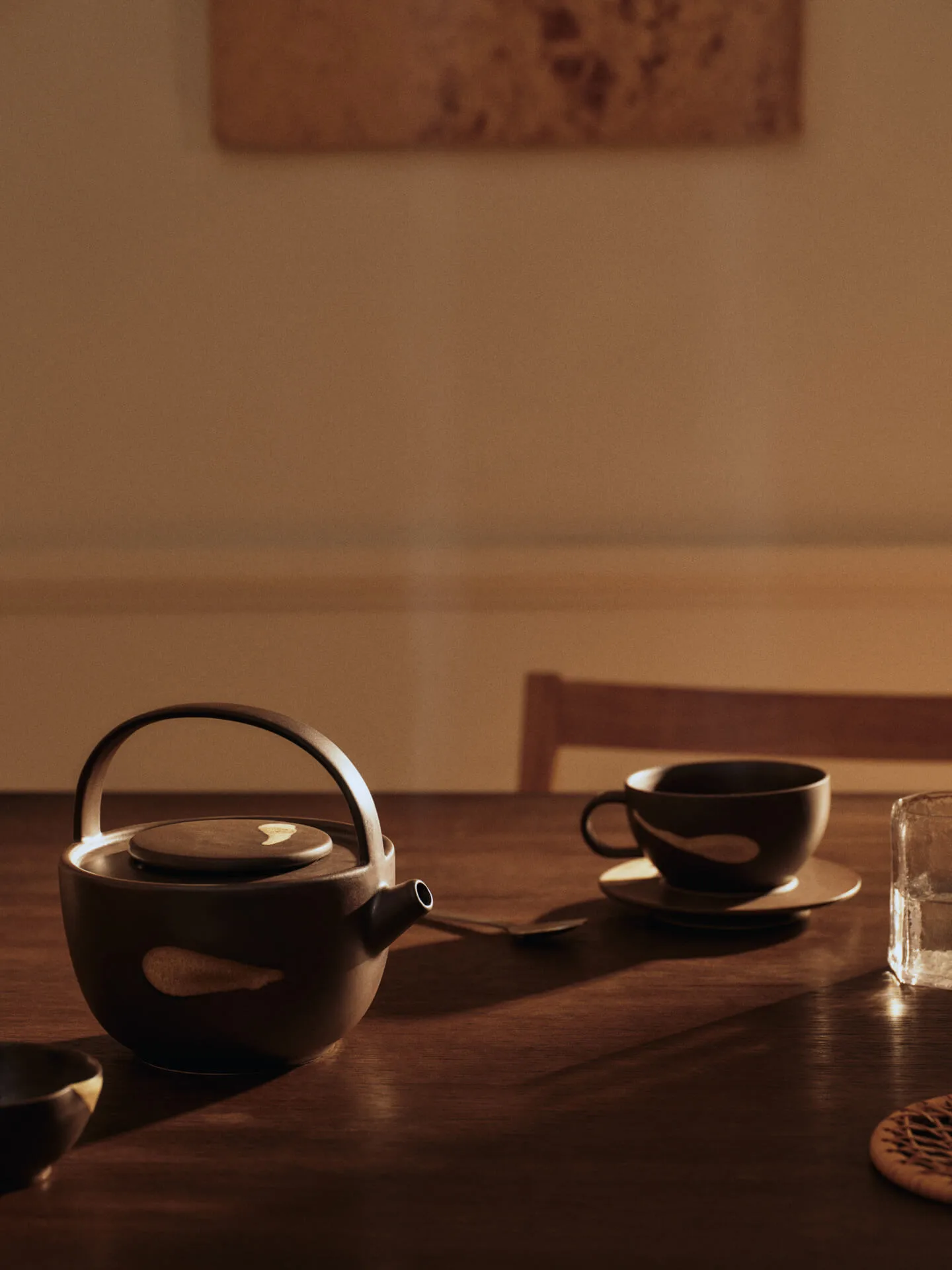 Koyo teapot 0.85 L, Dark brown-buff Ferm Living