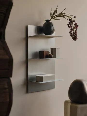 Lager wall shelf triple small - Aluminium - Ferm Living