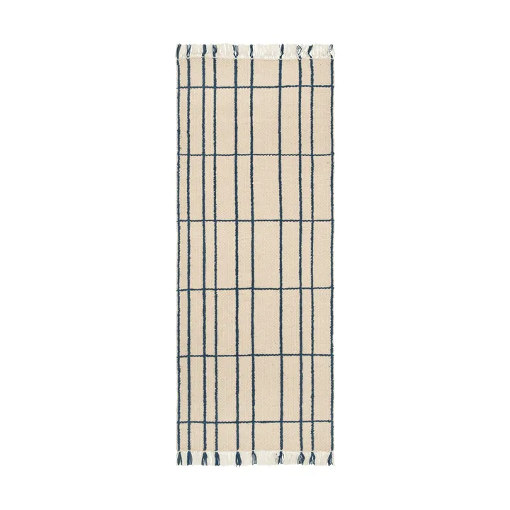 Late rug - Parchment-indigo, 80x200 cm - Ferm Living
