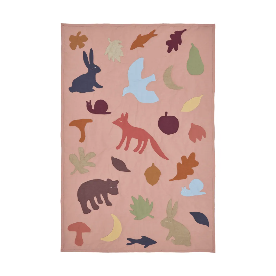 Lunden blanket, Rose-multi, 80x110 cm Ferm Living