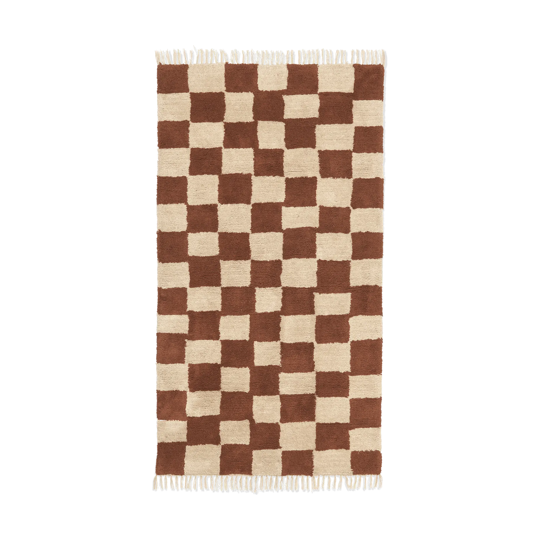 Mara cotton rug 80x150 cm, Rust-Warm Sand Ferm Living