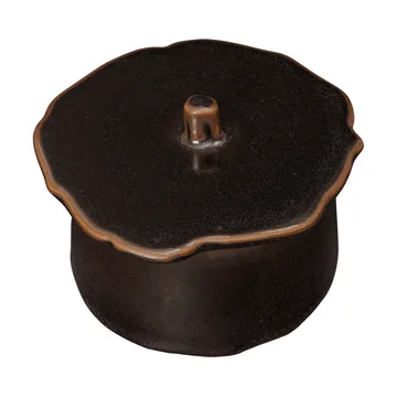 Marnen jar with lid - Carob brown, Ø13x7 cm - Ferm Living