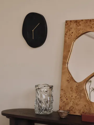 Melt wall clock 28x33 cm - Black marble - Ferm Living