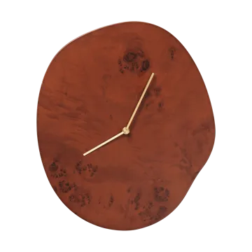 Melt wall clock 28x33 cm - Dark stained burl - Ferm Living