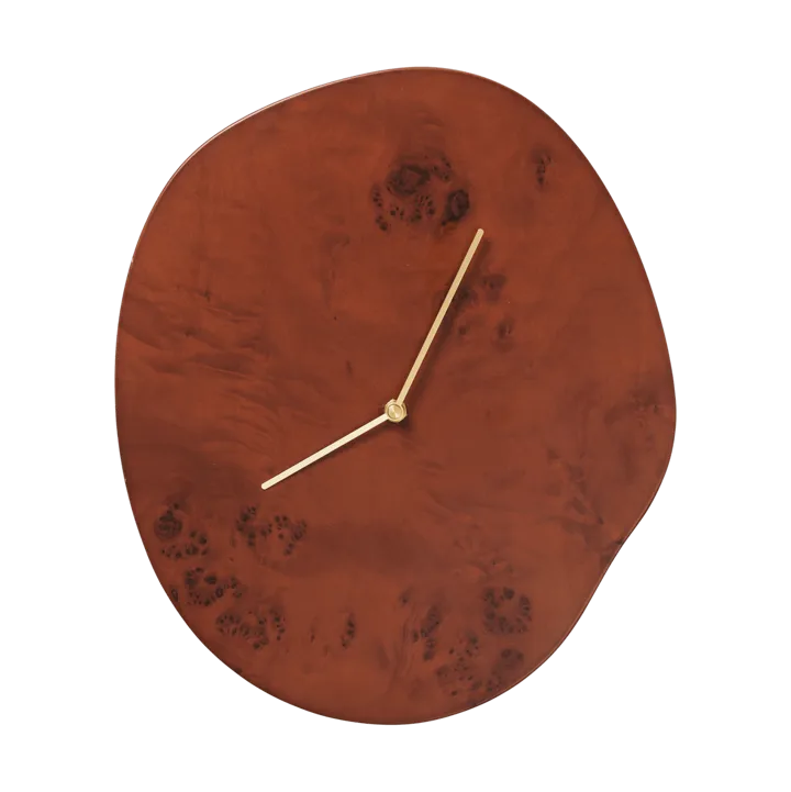 Melt wall clock 28x33 cm - Dark stained burl - Ferm Living