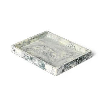 Mist decorative tray 15x20 cm - Emerald-off white - Ferm Living