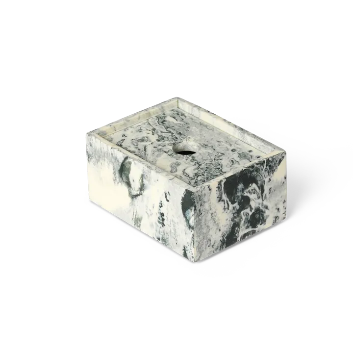 Mist storage box 7,5x10 cm - Emerald-off white - Ferm Living