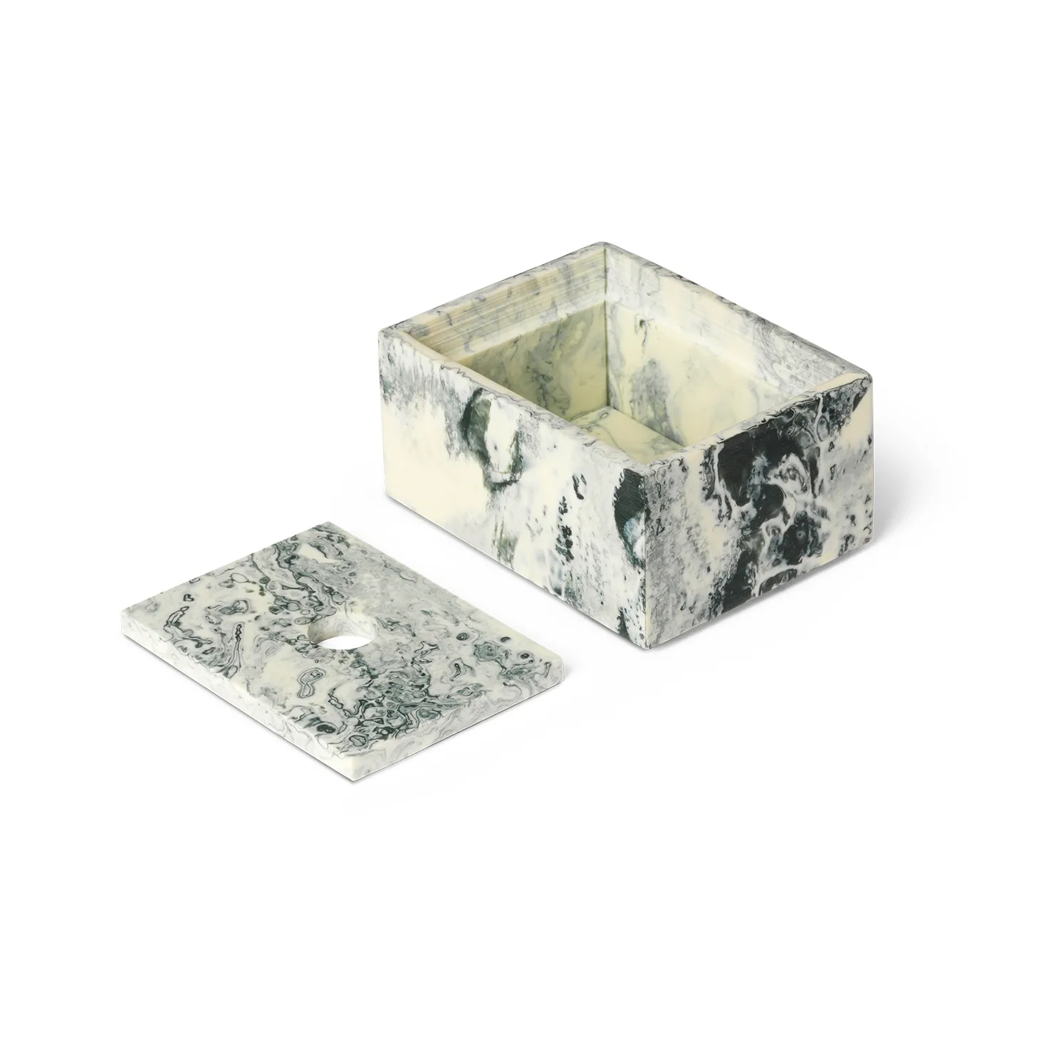 Mist storage box 7,5x10 cm, Emerald-off white Ferm Living