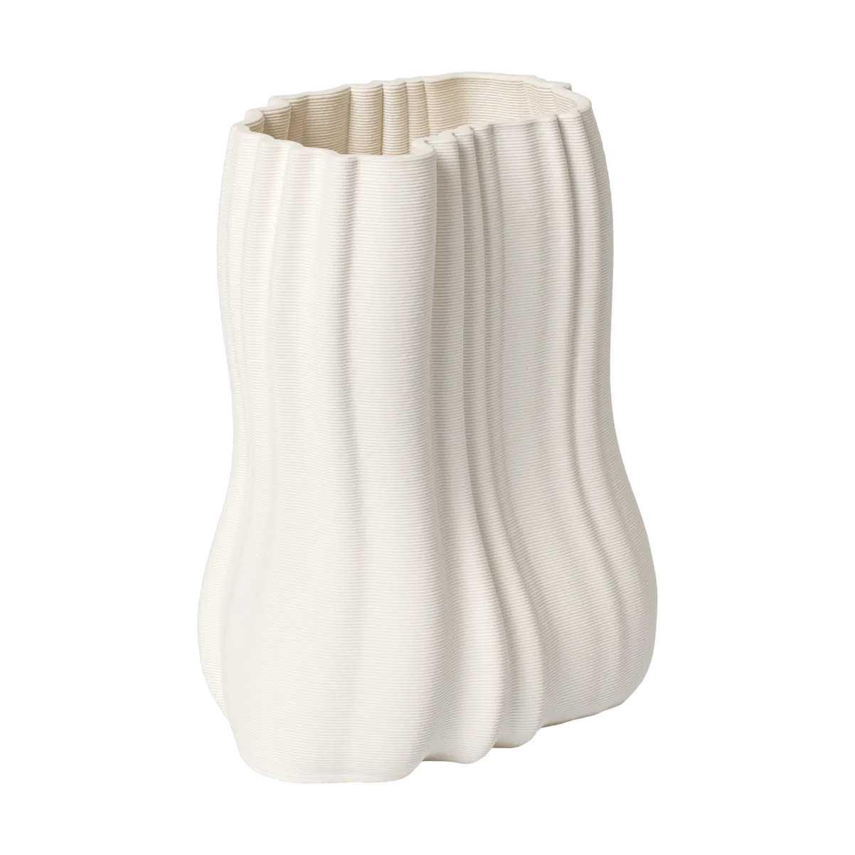 Moire vase 20 cm, Off-white Ferm Living