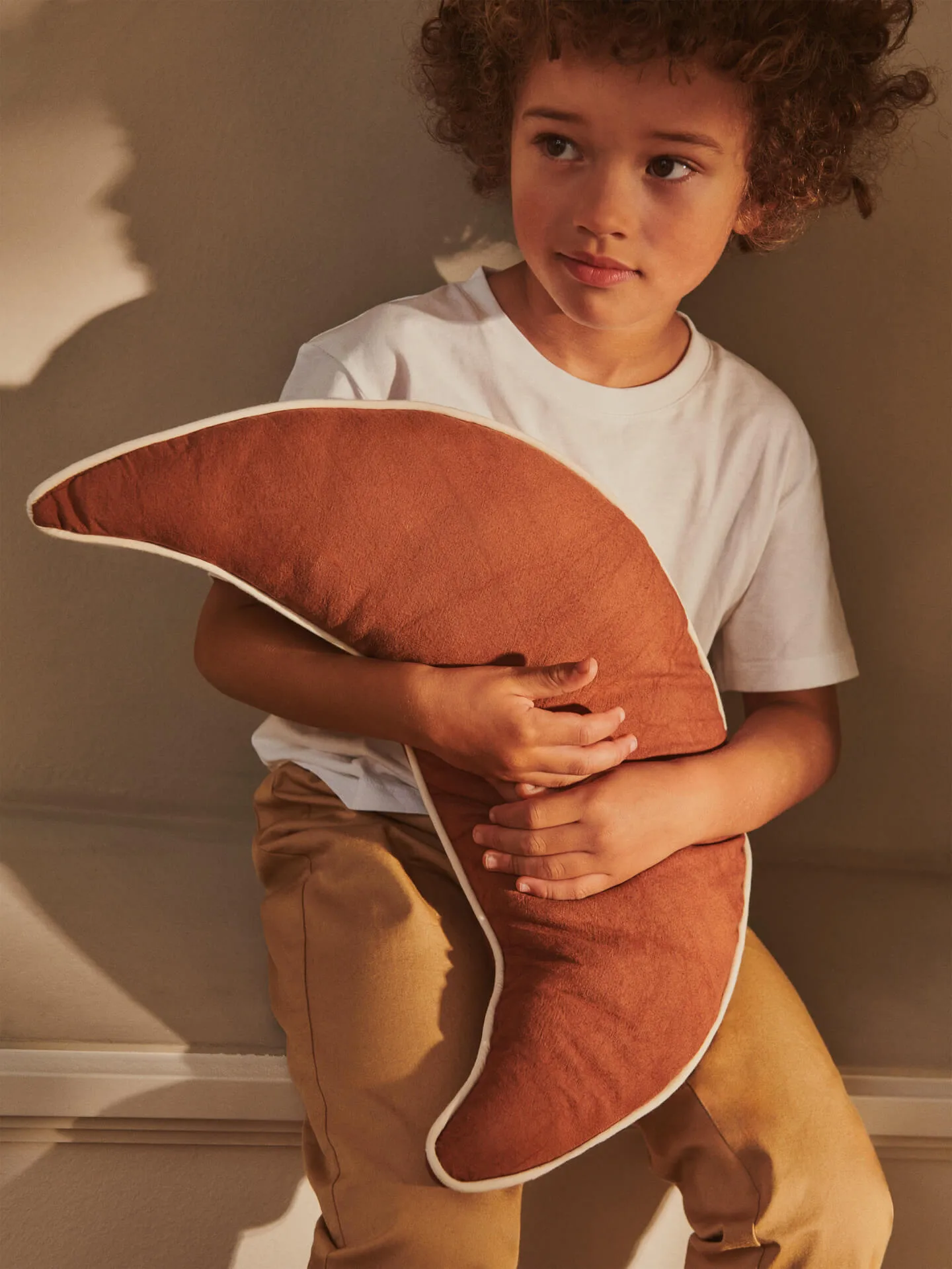 Moon cushion, Brown clay, 31x8x47 cm Ferm Living