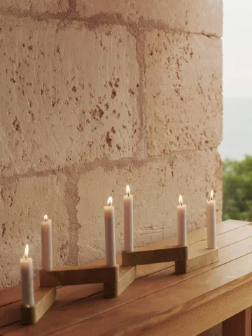 Newel module candlestick 6 pieces
 - Travertine - Ferm Living