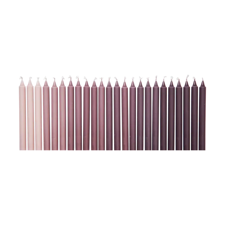 Ombre antique candles 24 pcs - Dark grape - Ferm Living