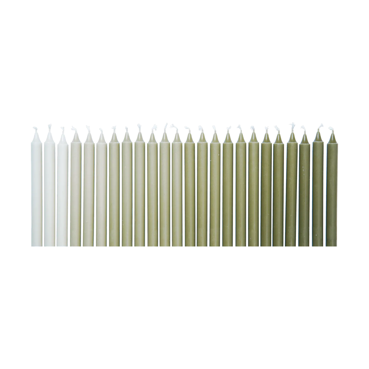 Ombre antique candles 24 pcs, Khaki Ferm Living