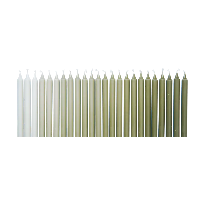 Ombre antique candles 24 pcs - Khaki - Ferm Living