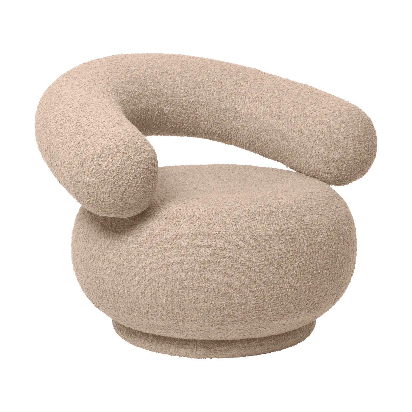 Orbo Lounge chair, Raw bouclé - Natural Ferm Living