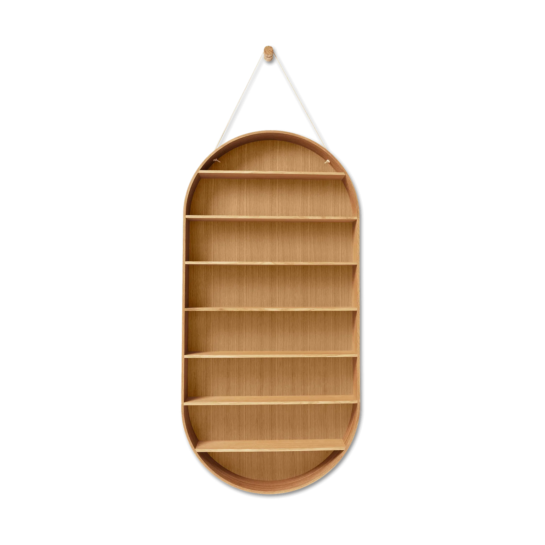 Oval Dorm shelf, Oiled oak Ferm Living