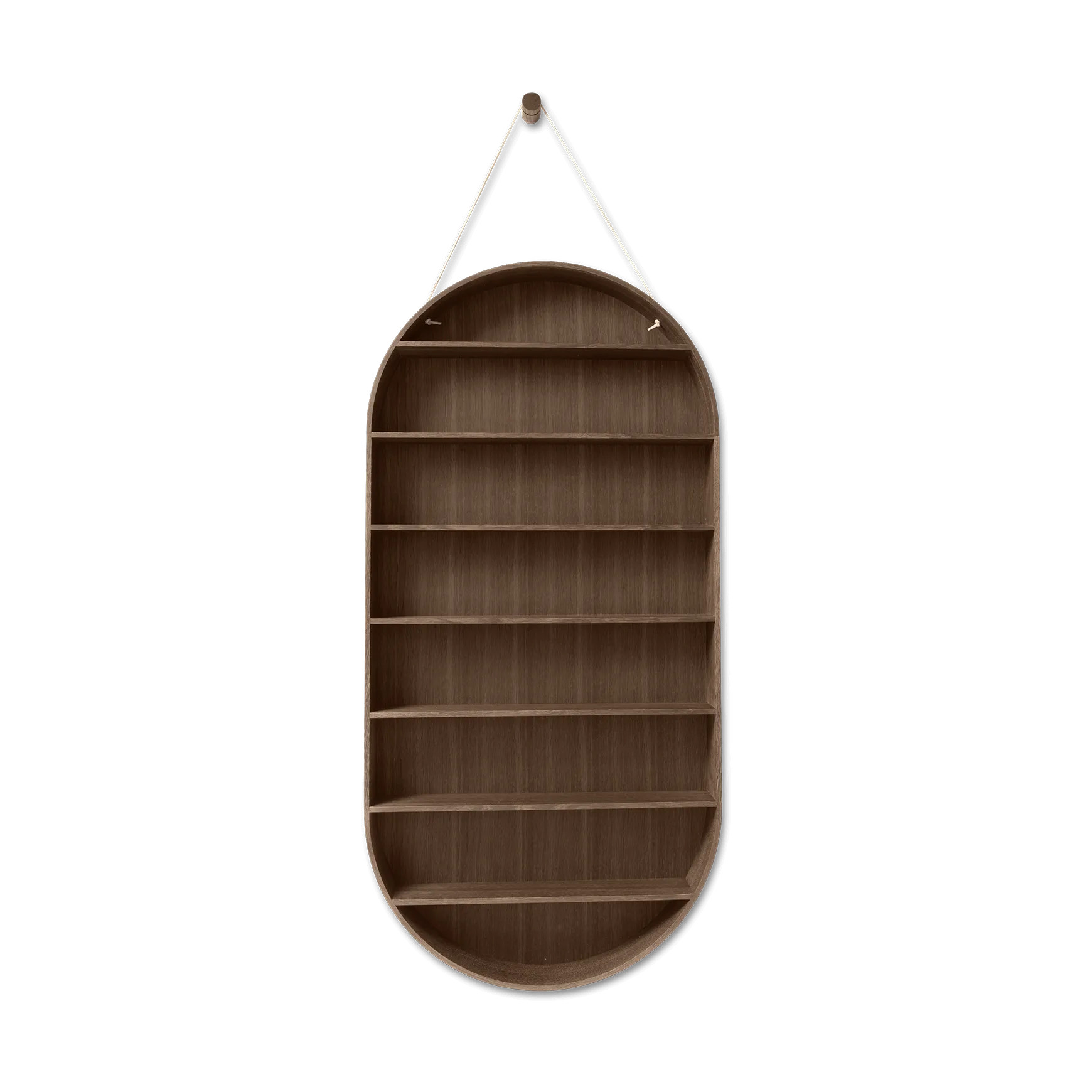 Oval Dorm shelf, Smoked oak Ferm Living