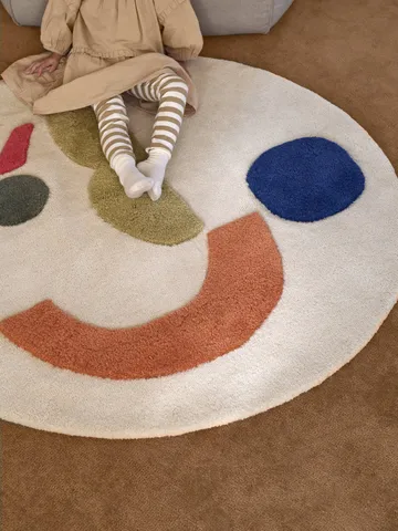 Panto tufted rug - Off white, Ø130 cm - Ferm Living