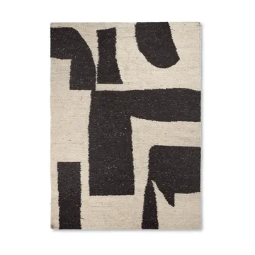 Piece wool rug - Off-white-Coffee, 200x300 cm - Ferm Living