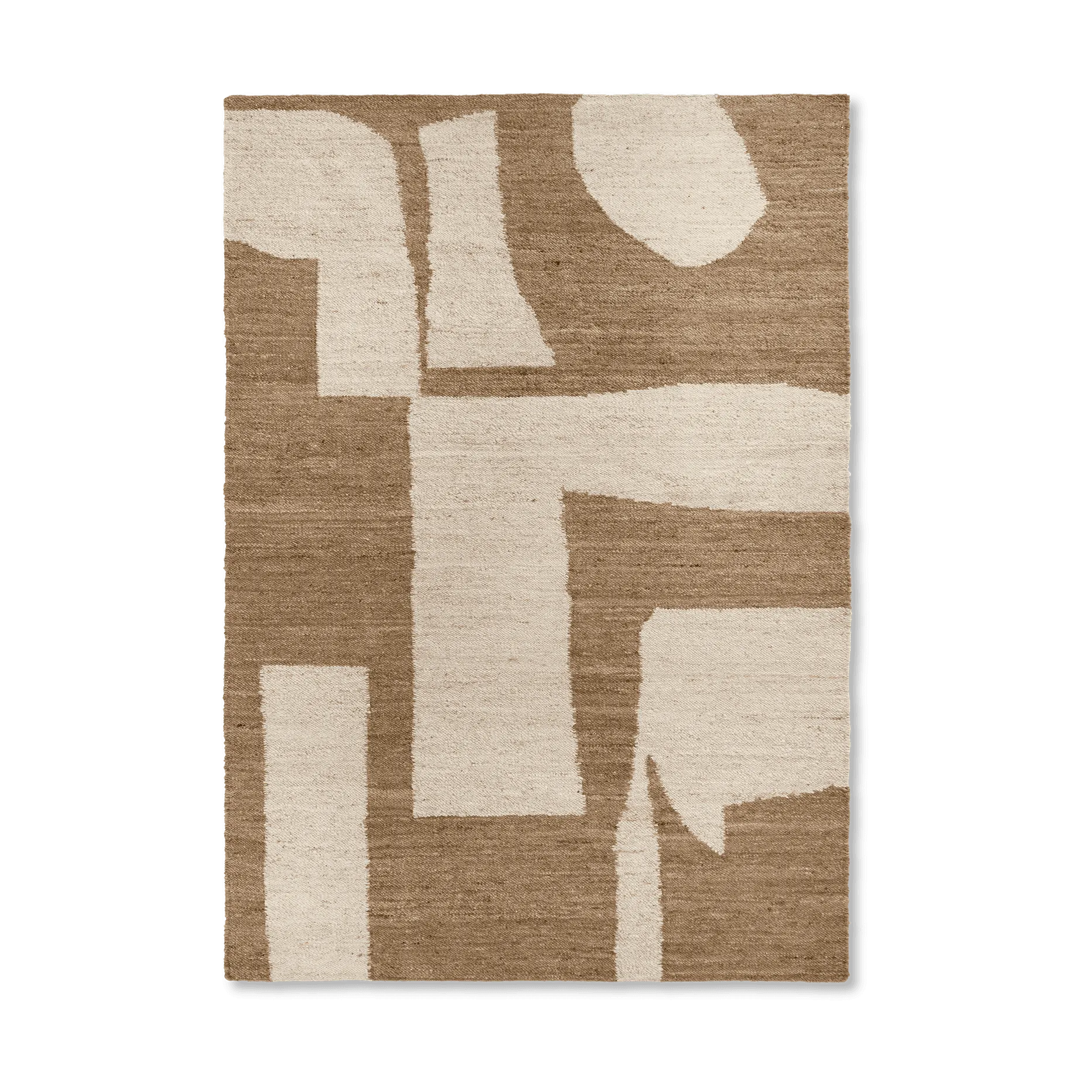 Piece wool rug, Off-white-Toffee, 200x300 cm Ferm Living