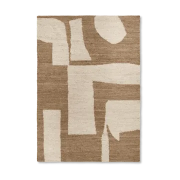 Piece wool rug - Off-white-Toffee, 200x300 cm - Ferm Living