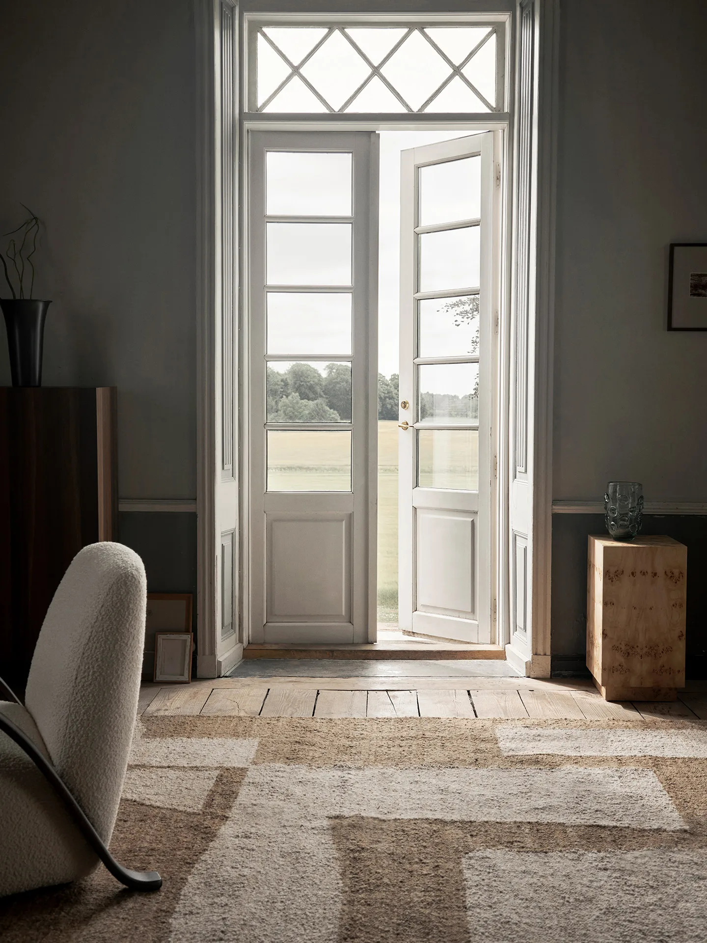 Piece wool rug, Off-white-Toffee, 200x300 cm Ferm Living