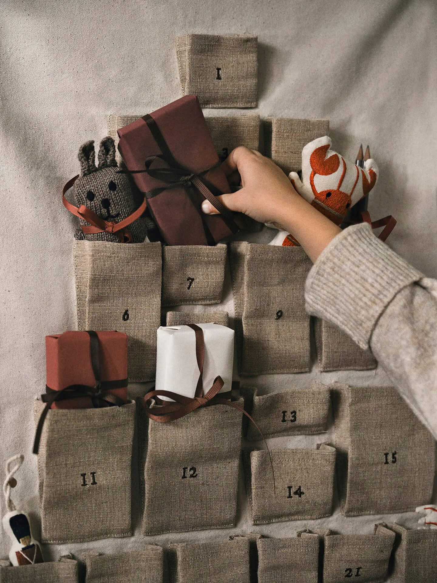 Pine advent calendar, Mini, 50x69 cm Ferm Living