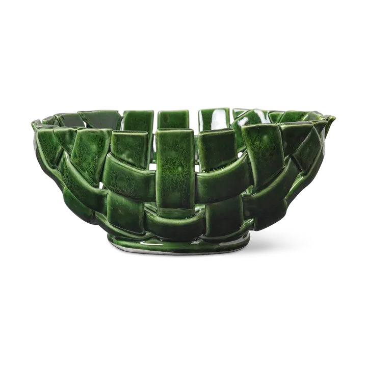 Plait bowl Ø24 cm - Emerald green - Ferm Living