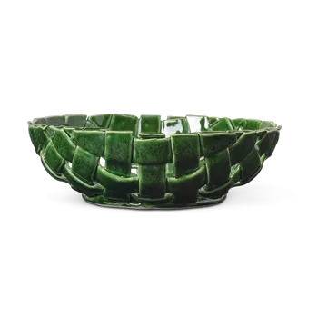 Plait bowl Ø30 cm - Emerald green - Ferm Living