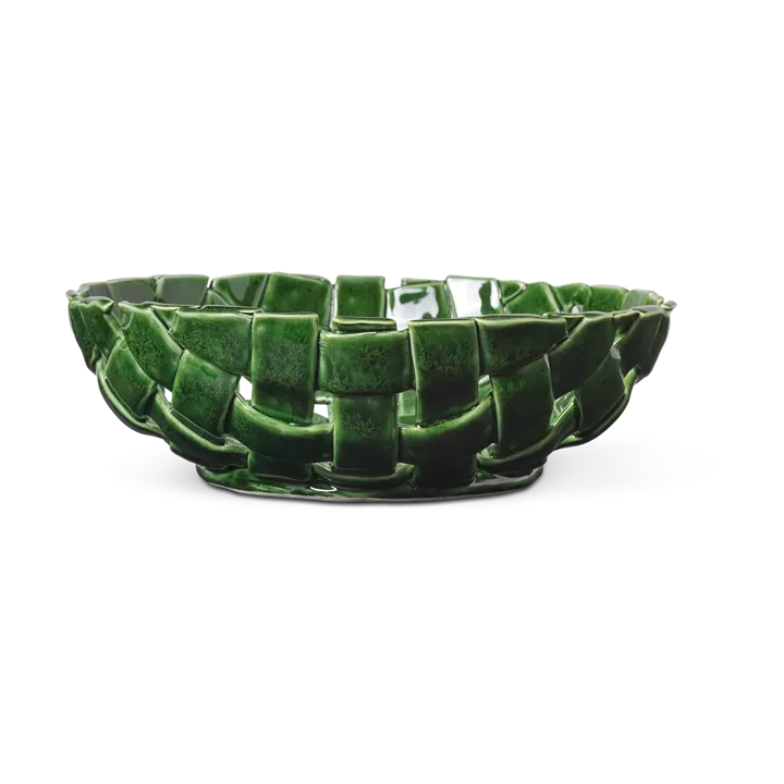 Plait bowl Ø30 cm - Emerald green - Ferm Living