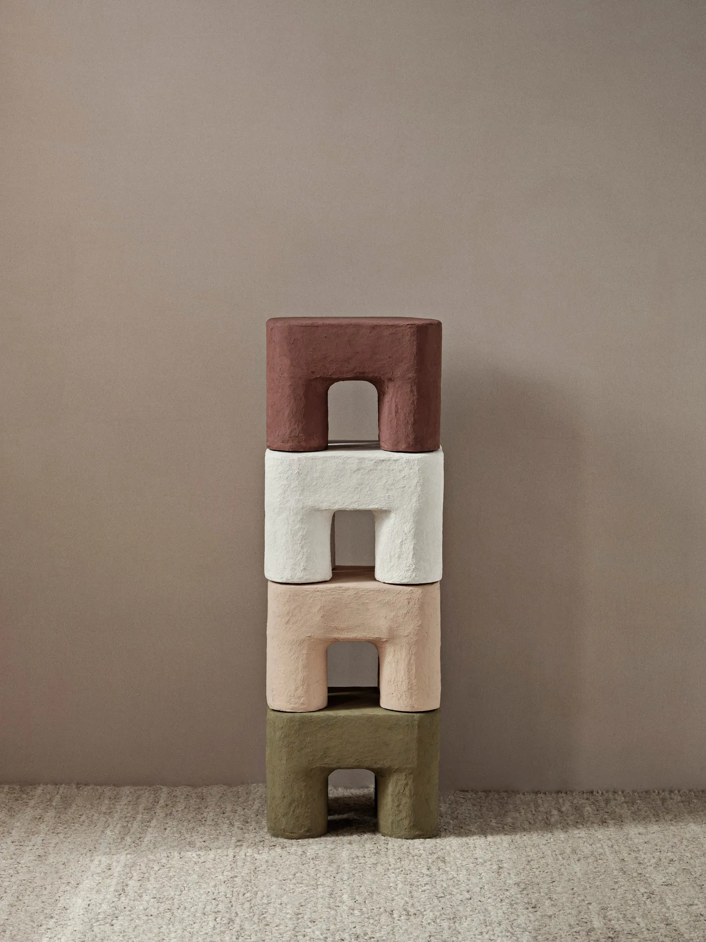 Podo stool, Khaki Ferm Living