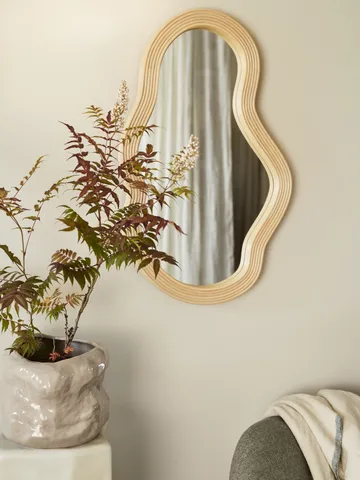 Pond mirror medium - Rattan - Ferm Living