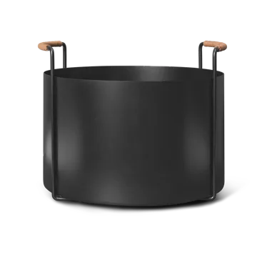 Port wood basket - Black - Ferm Living