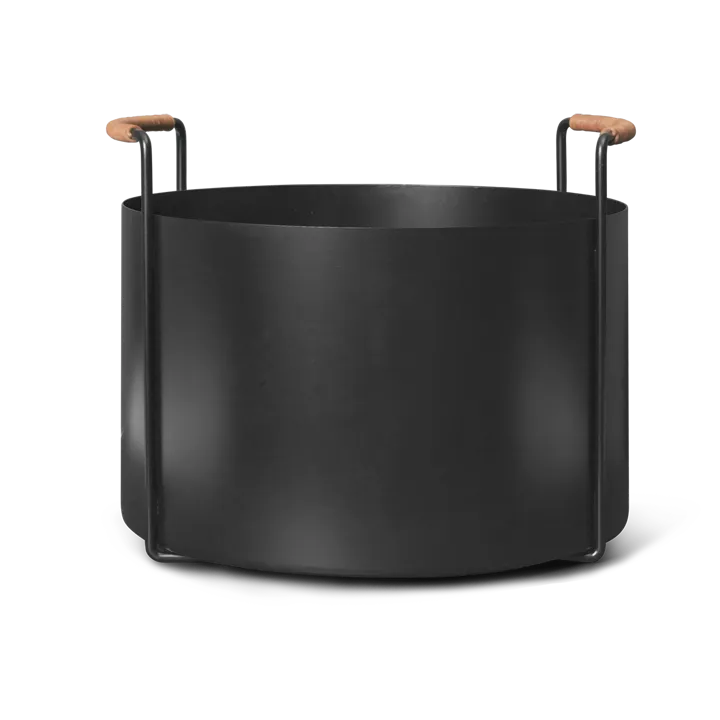 Port wood basket - Black - Ferm Living