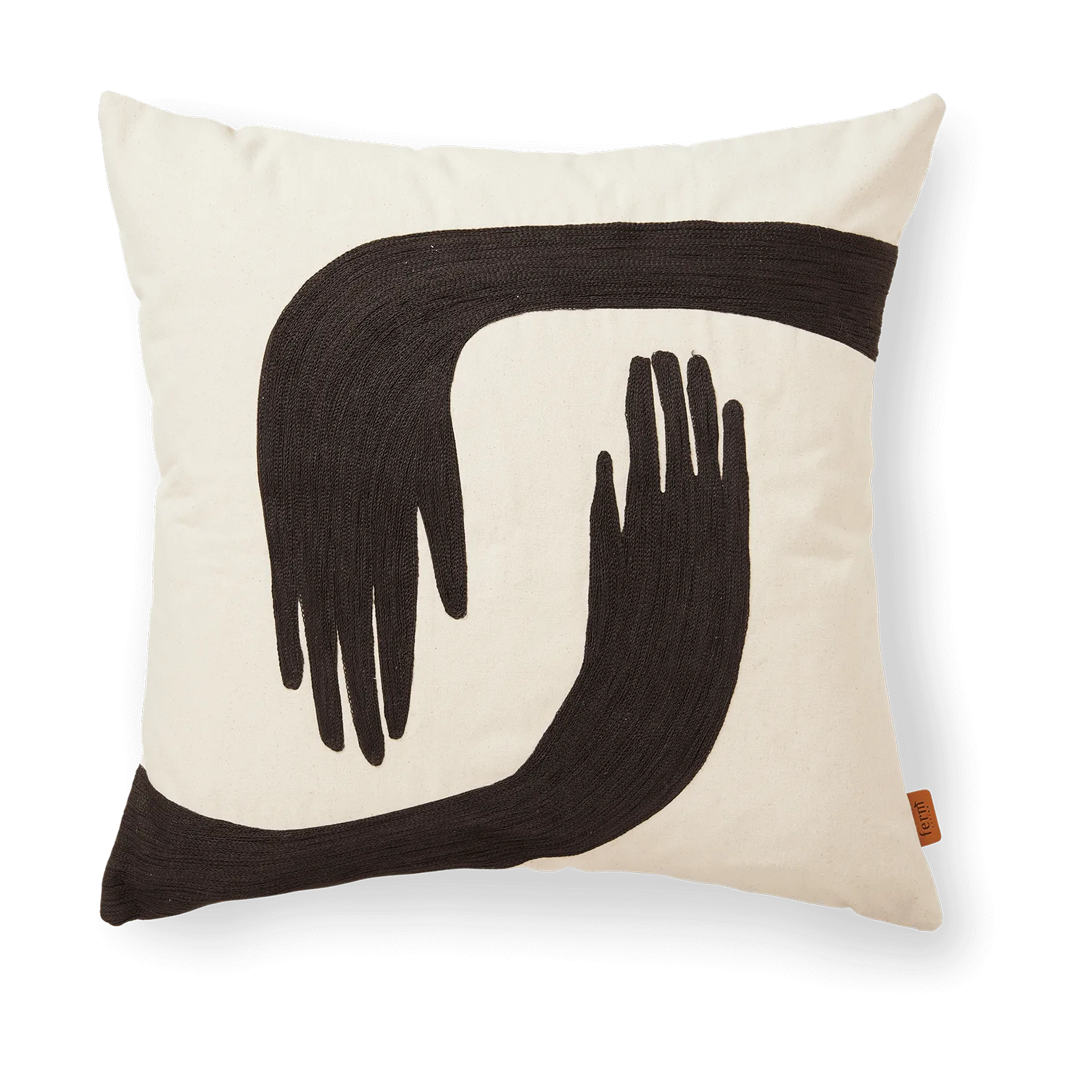 Pose cushion 50x50 cm, Coffee-undyed Ferm Living