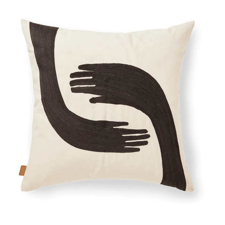 Pose pillowcase 50x50 cm - Coffee-undyed - Ferm Living