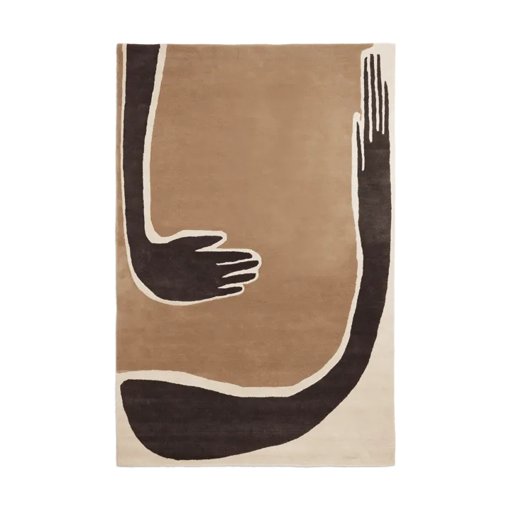 Pose rug - Coffee-off white, 200x300 cm - Ferm Living
