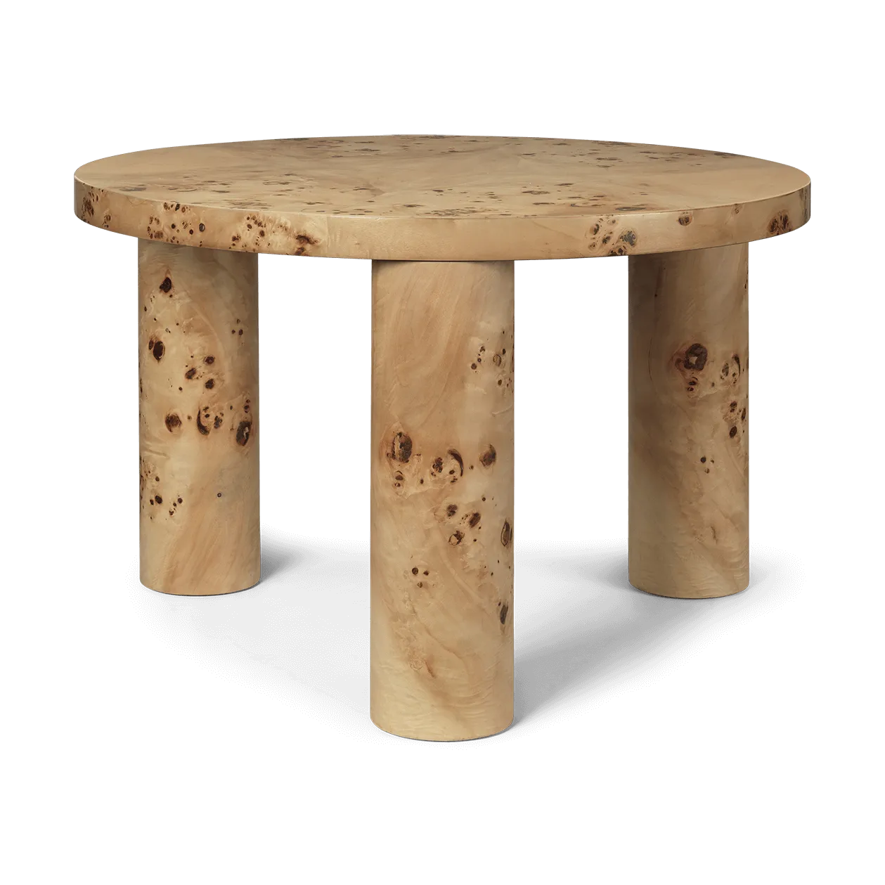 Post coffee table small 65 cm, Burl veneer Ferm Living