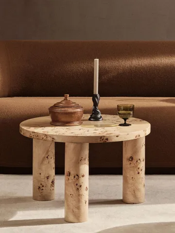 Post coffee table small 65 cm - Burl veneer - Ferm Living