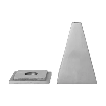 Pyra cone-shaped incense burner - Brushed aluminium - Ferm Living