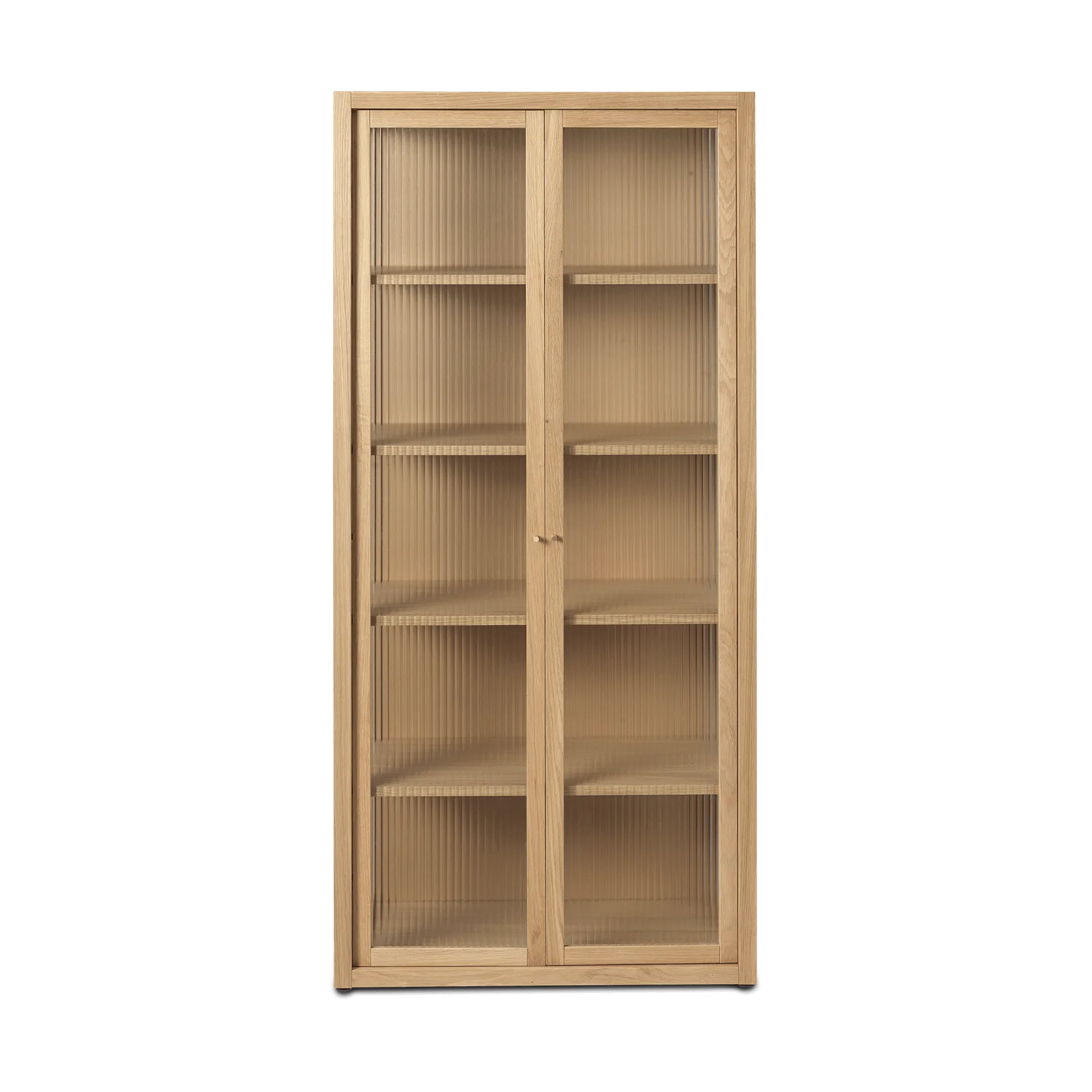 Reed display cabinet 70x155 cm, Natural oak Ferm Living