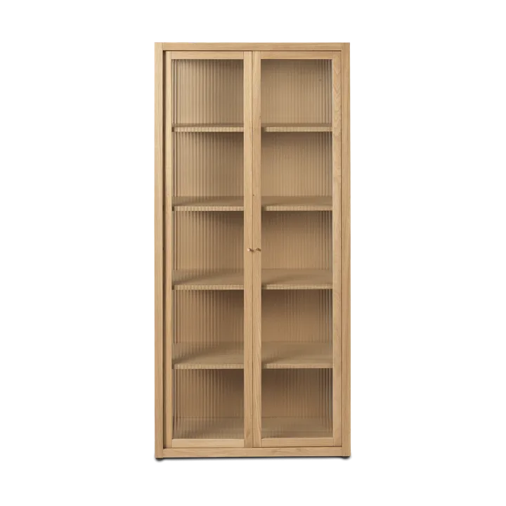 Reed display cabinet 70x155 cm - Natural oak - Ferm Living