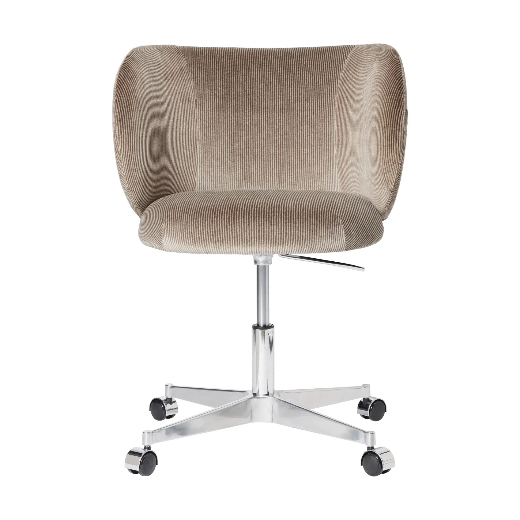 Rico dining chair on castors Devoré Velvet, Flint Grey Ferm Living
