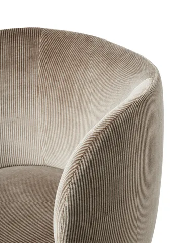 Rico dining chair on castors Devoré Velvet - Flint Grey - Ferm Living
