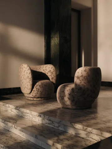 Rico lounge chair - Cilla-Taupe - Ferm Living