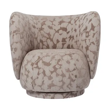Rico lounge chair swivel - Cilla-Taupe - Ferm Living