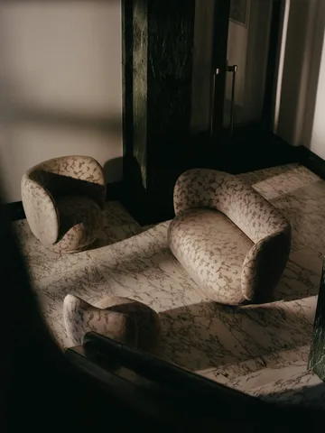 Rico lounge chair swivel - Cilla-Taupe - Ferm Living