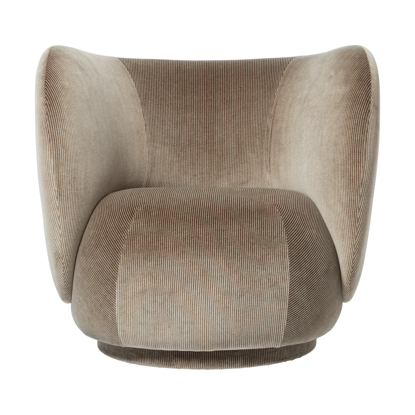 Rico lounge chair swivel, Devoré velvet-Flint grey Ferm Living