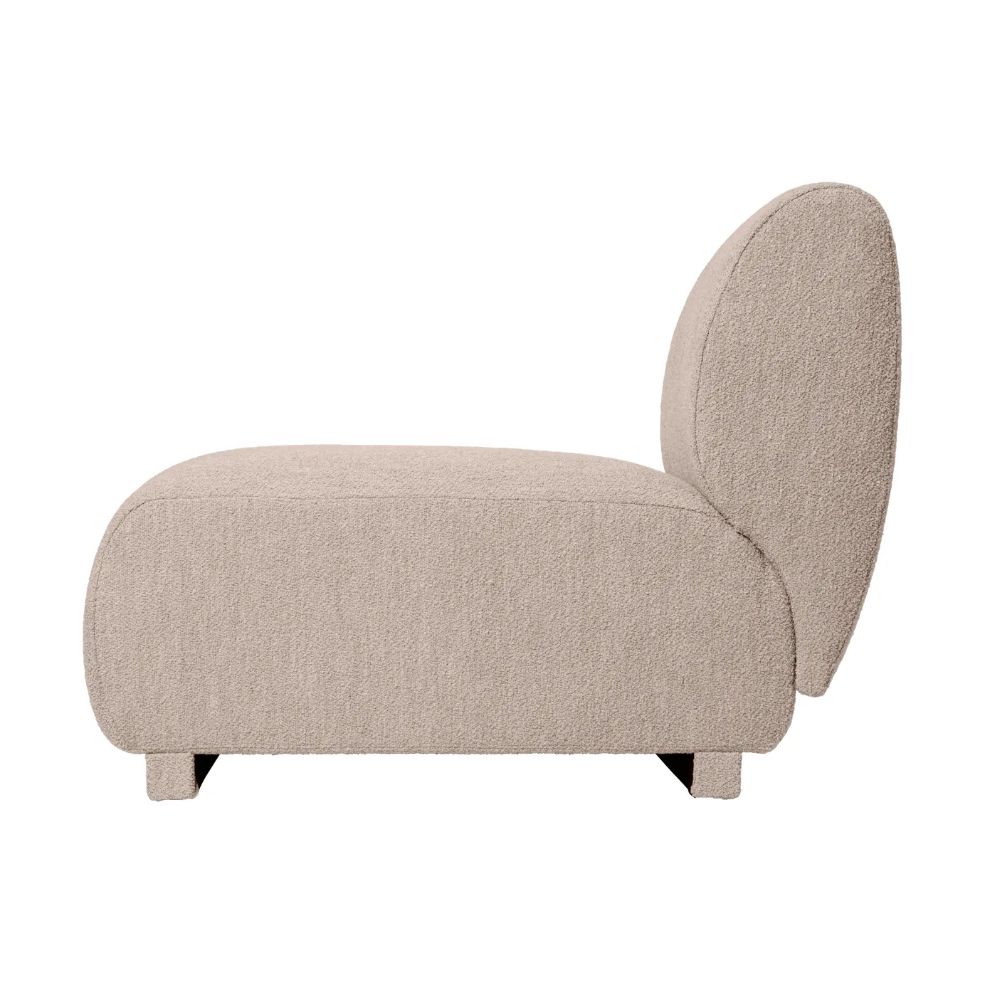 Rico open sofa module L, Soft bouclé-natural Ferm Living