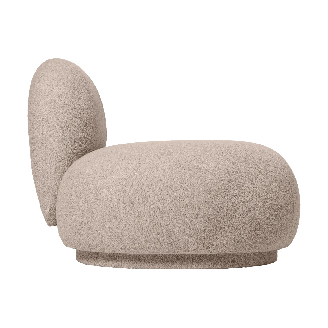Rico open sofa module L, Soft bouclé-natural Ferm Living